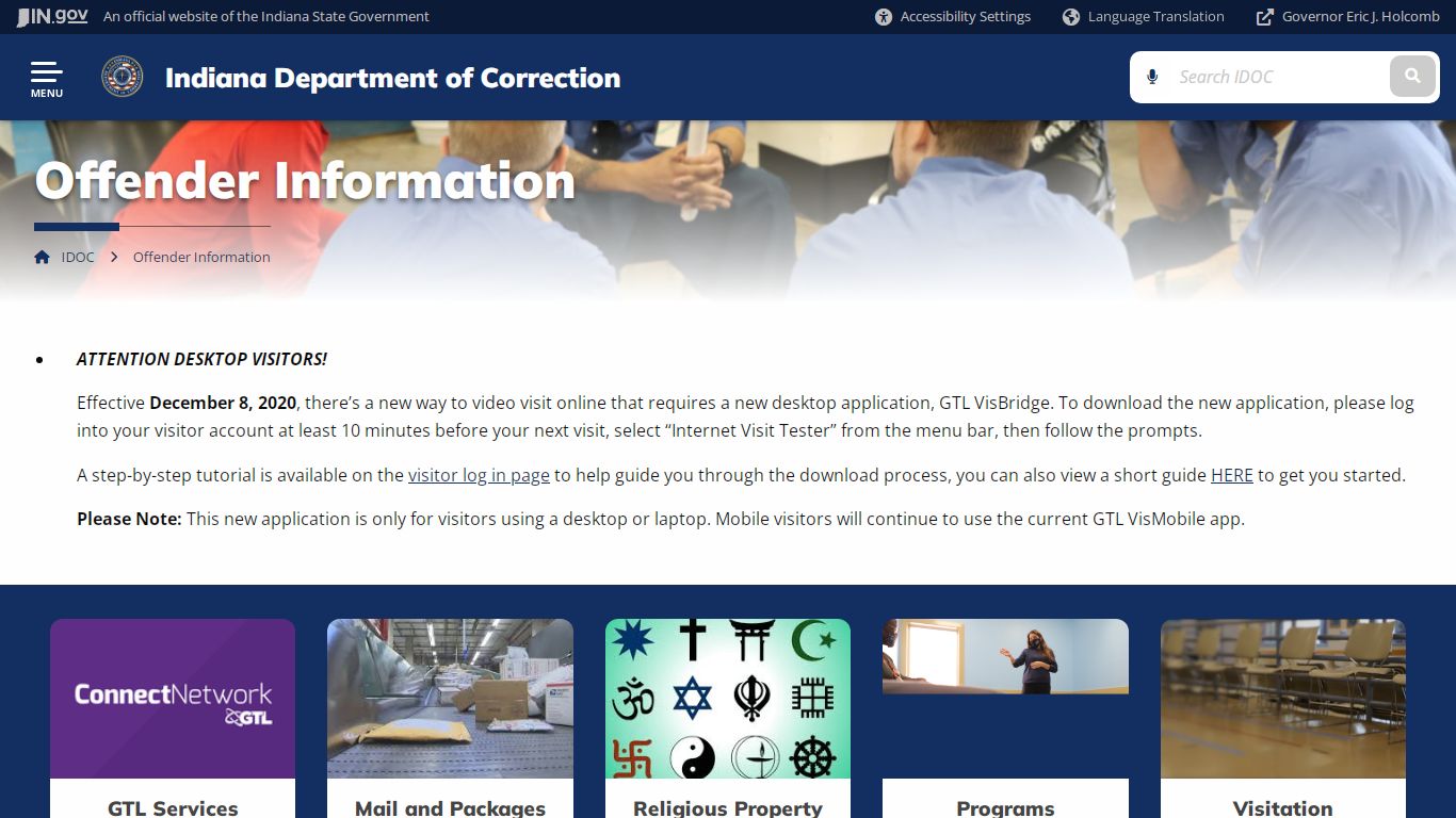 IDOC: Offender Information - IN.gov
